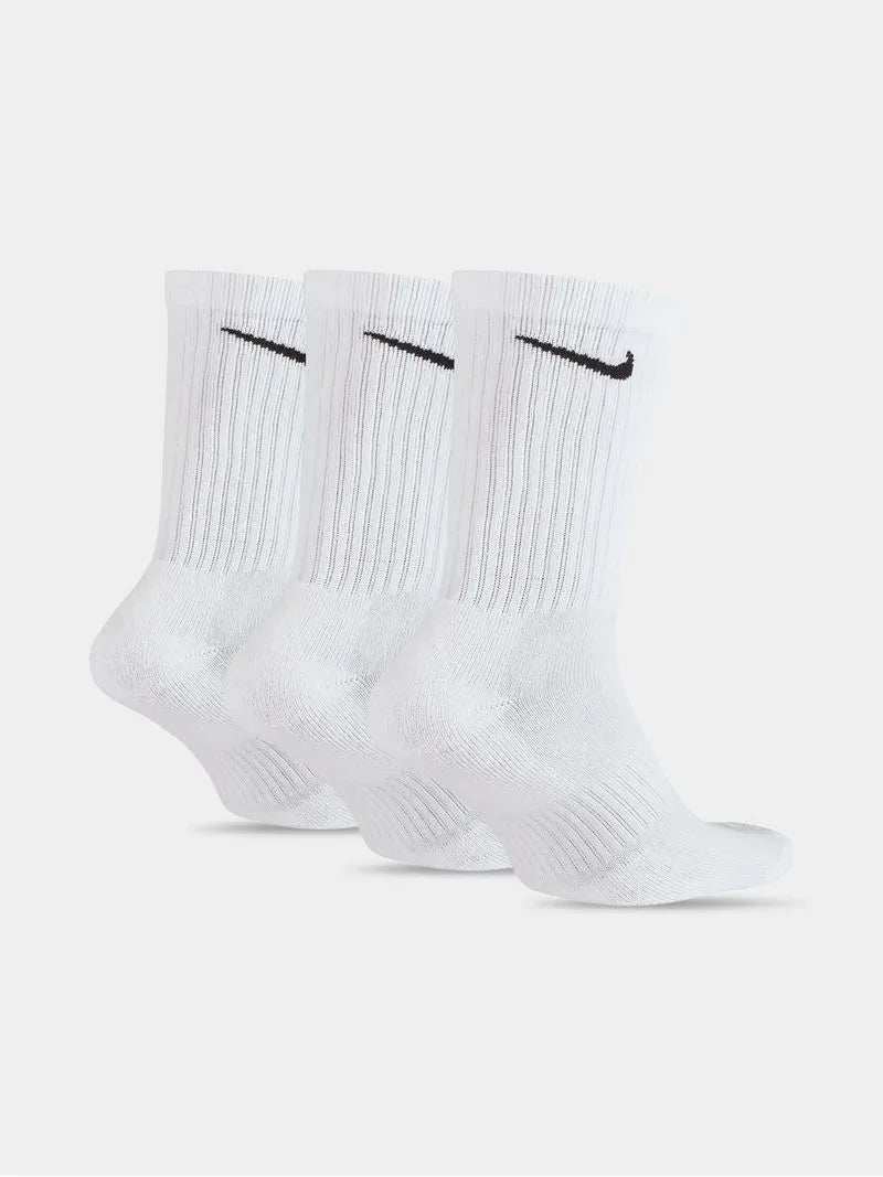 Nike Everyday Cushion Crew White 3 Pack Socks