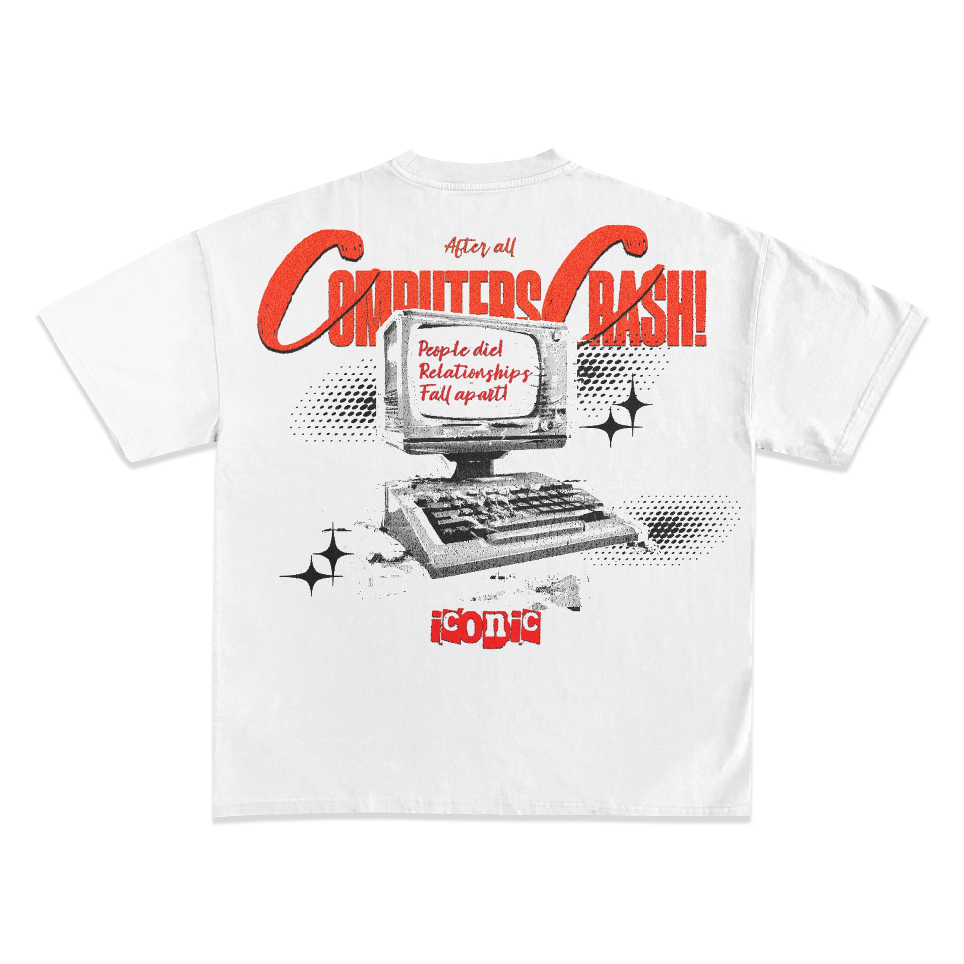 COMPUTERS CRASH BOXY T-SHIRT