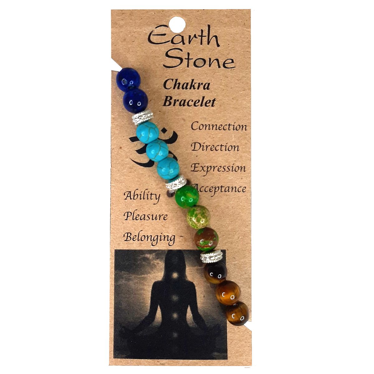 Earth Stone Collection - 7 Crystal Chakra Healing Bracelet - The Flex